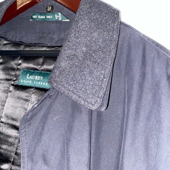 Ralph Lauren Navy Trench Coat - Picture 10 of 11